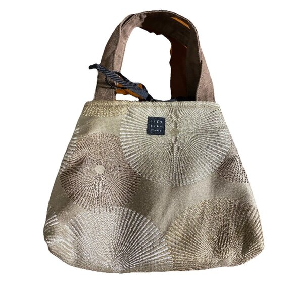 lisa lill studio purse Women’s One Of A Kind Custom Make Mini Fabric Tote Gold - Picture 1 of 10